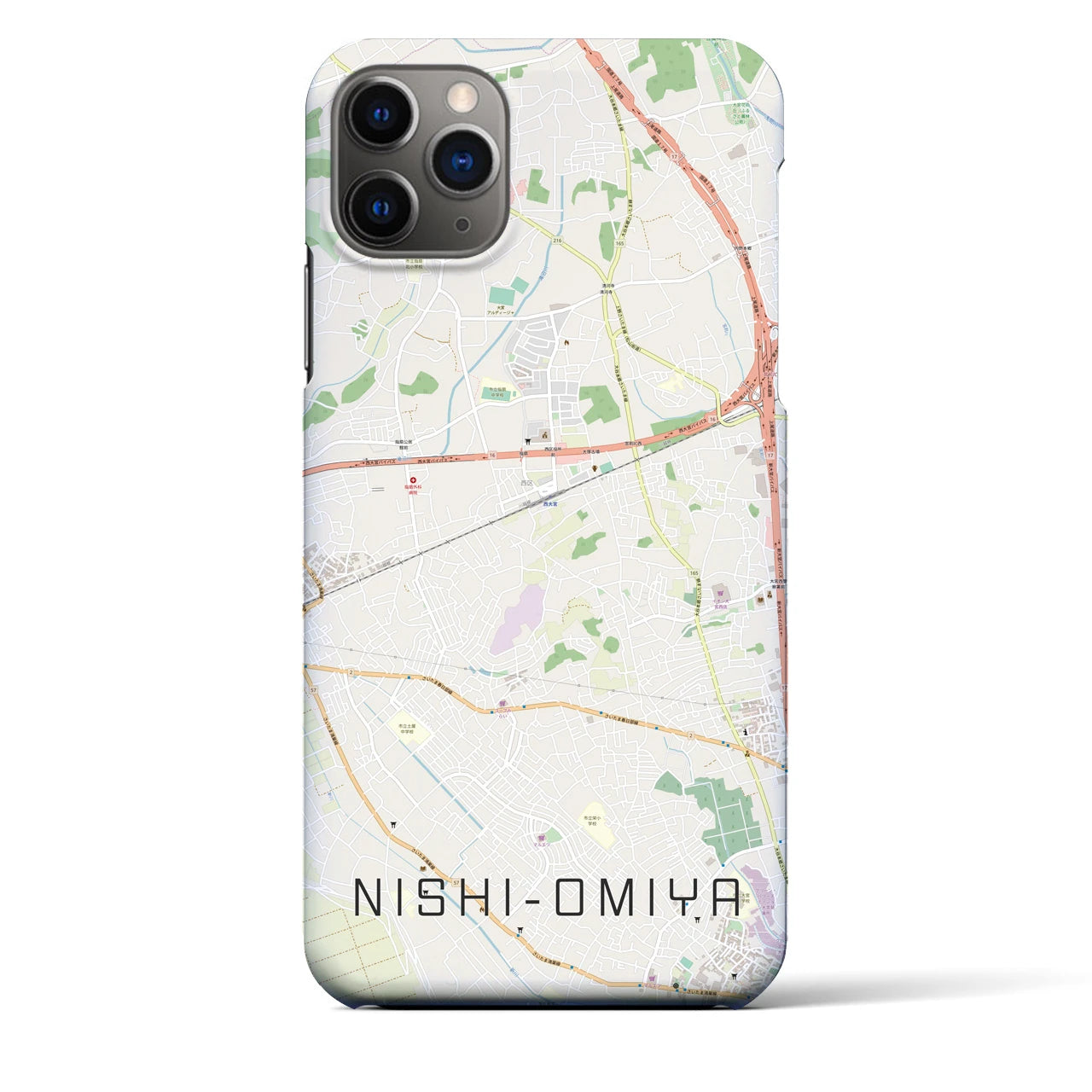 【西大宮(埼玉県)】地図柄iPhoneケース(バックカバータイプ)