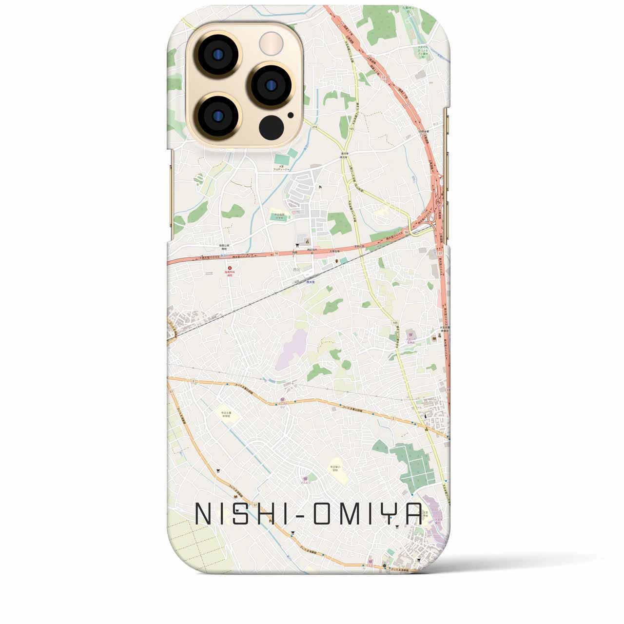 【西大宮(埼玉県)】地図柄iPhoneケース(バックカバータイプ)