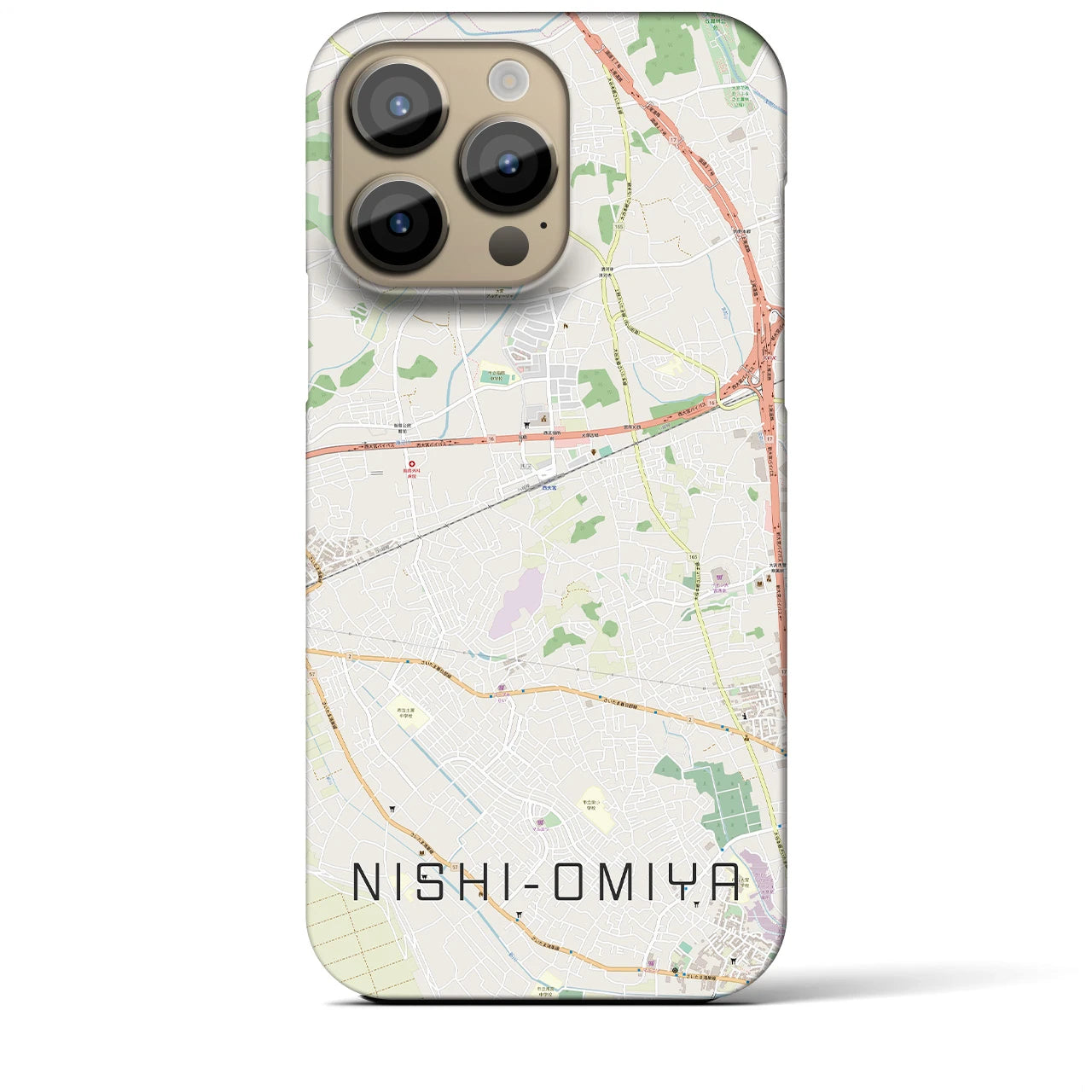 【西大宮(埼玉県)】地図柄iPhoneケース(バックカバータイプ)
