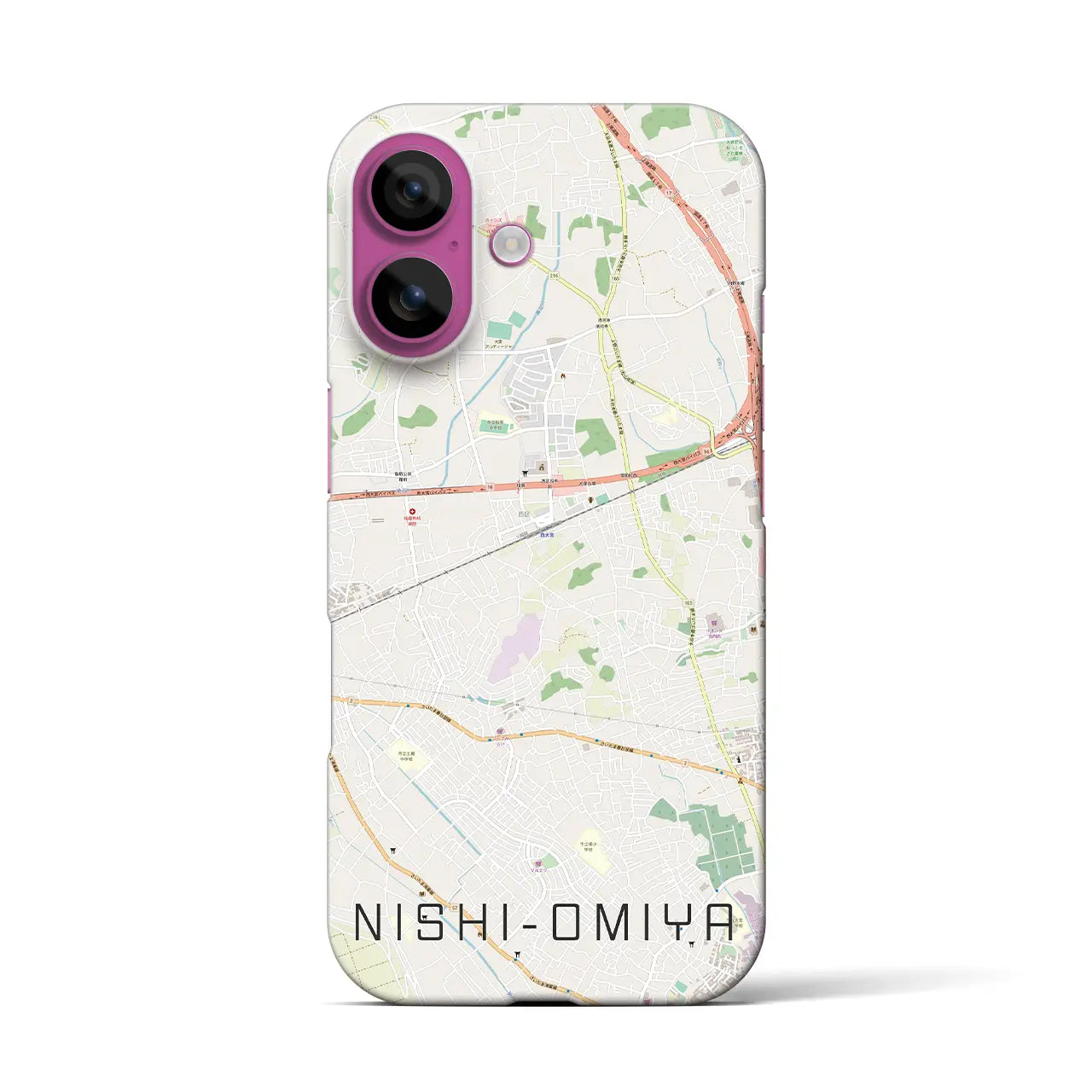 【西大宮(埼玉県)】地図柄iPhoneケース(バックカバータイプ)