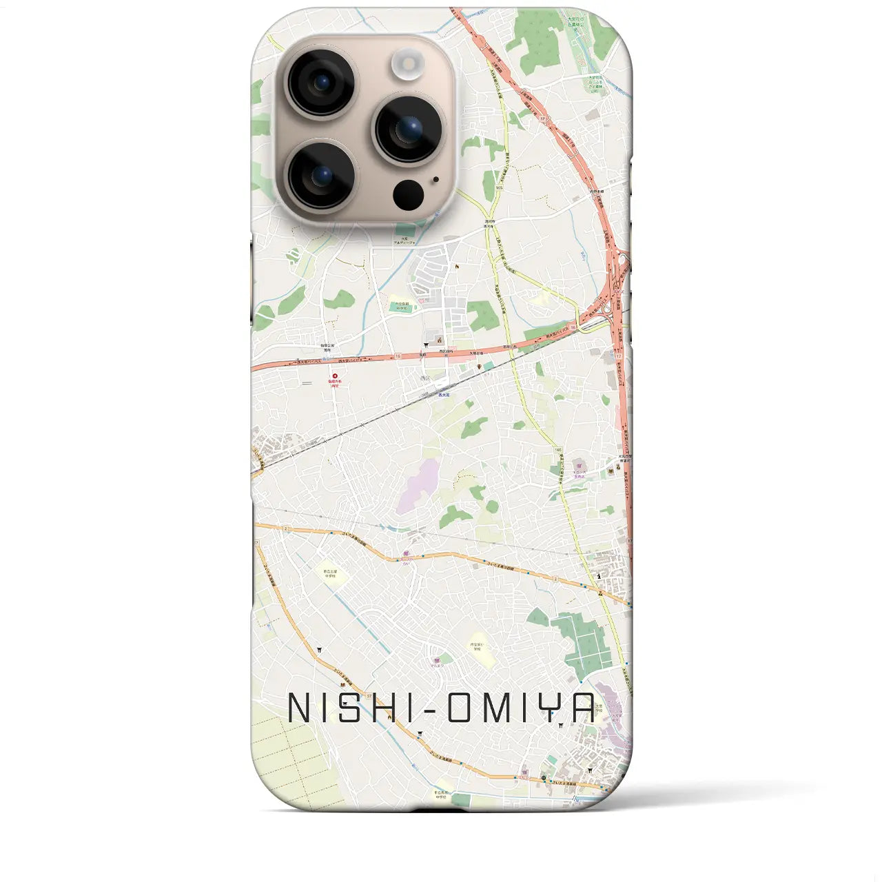 【西大宮(埼玉県)】地図柄iPhoneケース(バックカバータイプ)