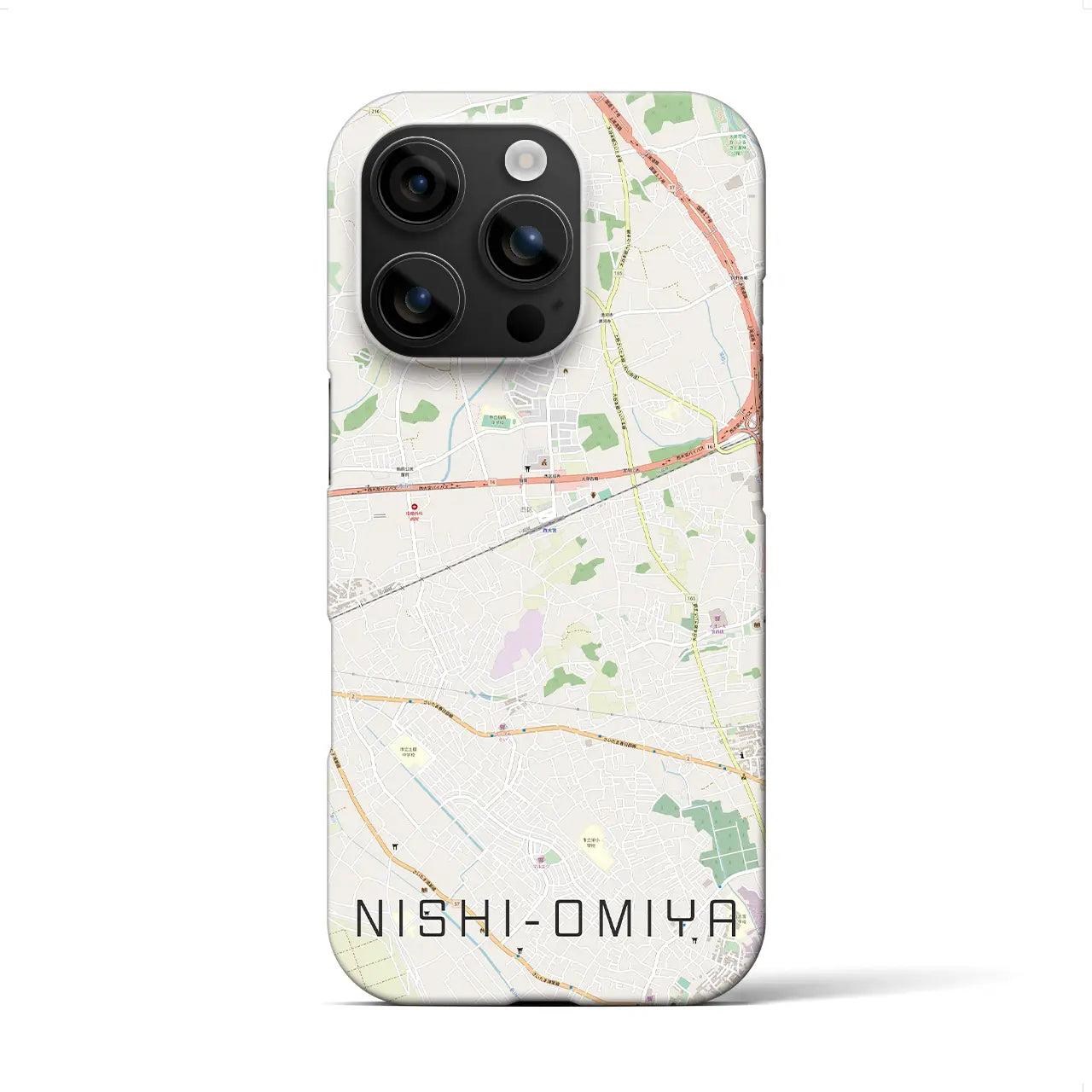 【西大宮(埼玉県)】地図柄iPhoneケース(バックカバータイプ)