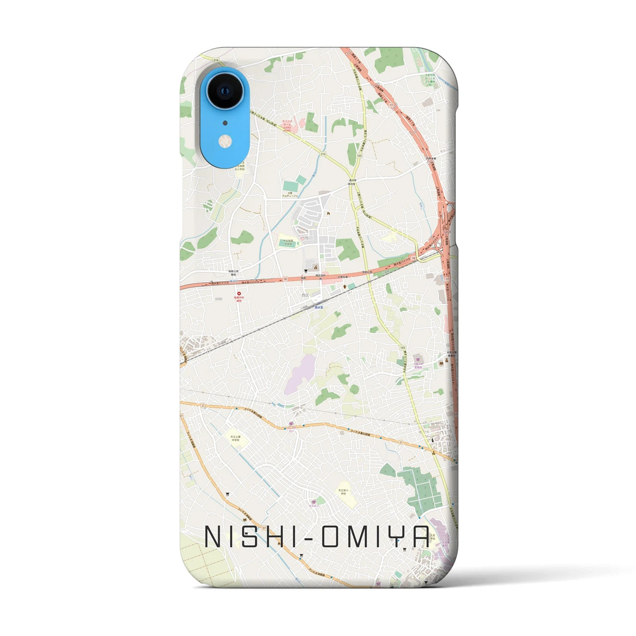 【西大宮(埼玉県)】地図柄iPhoneケース(バックカバータイプ)