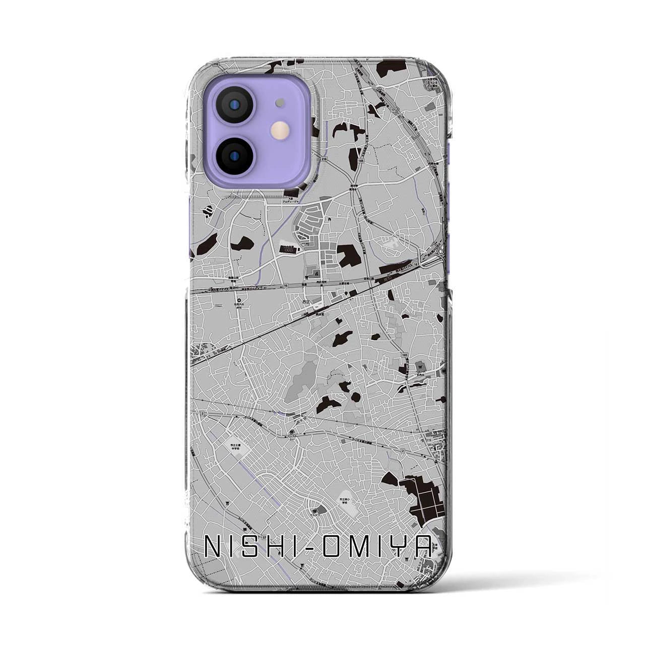 【西大宮(埼玉県)】地図柄iPhoneケース(クリアタイプ)