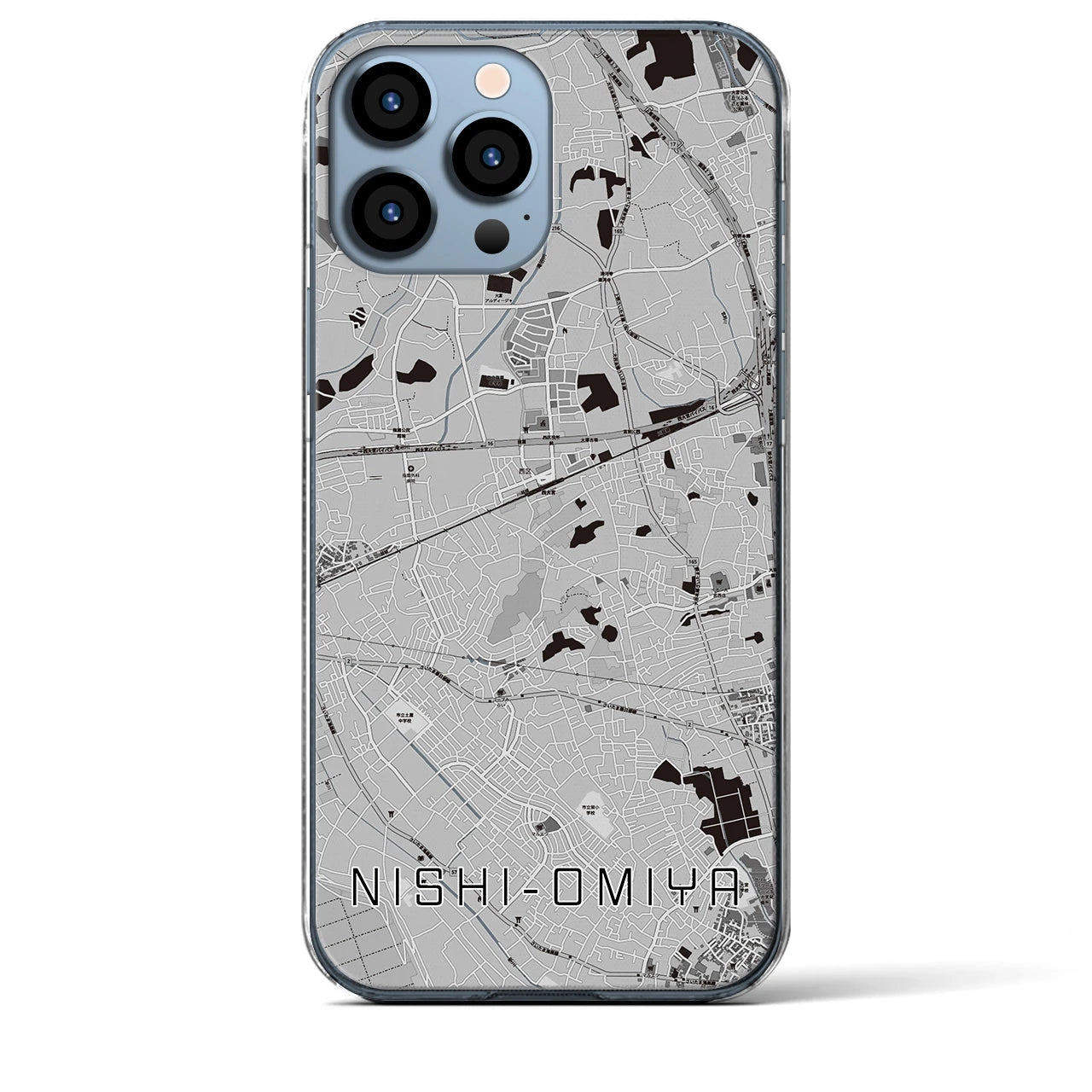 【西大宮(埼玉県)】地図柄iPhoneケース(クリアタイプ)