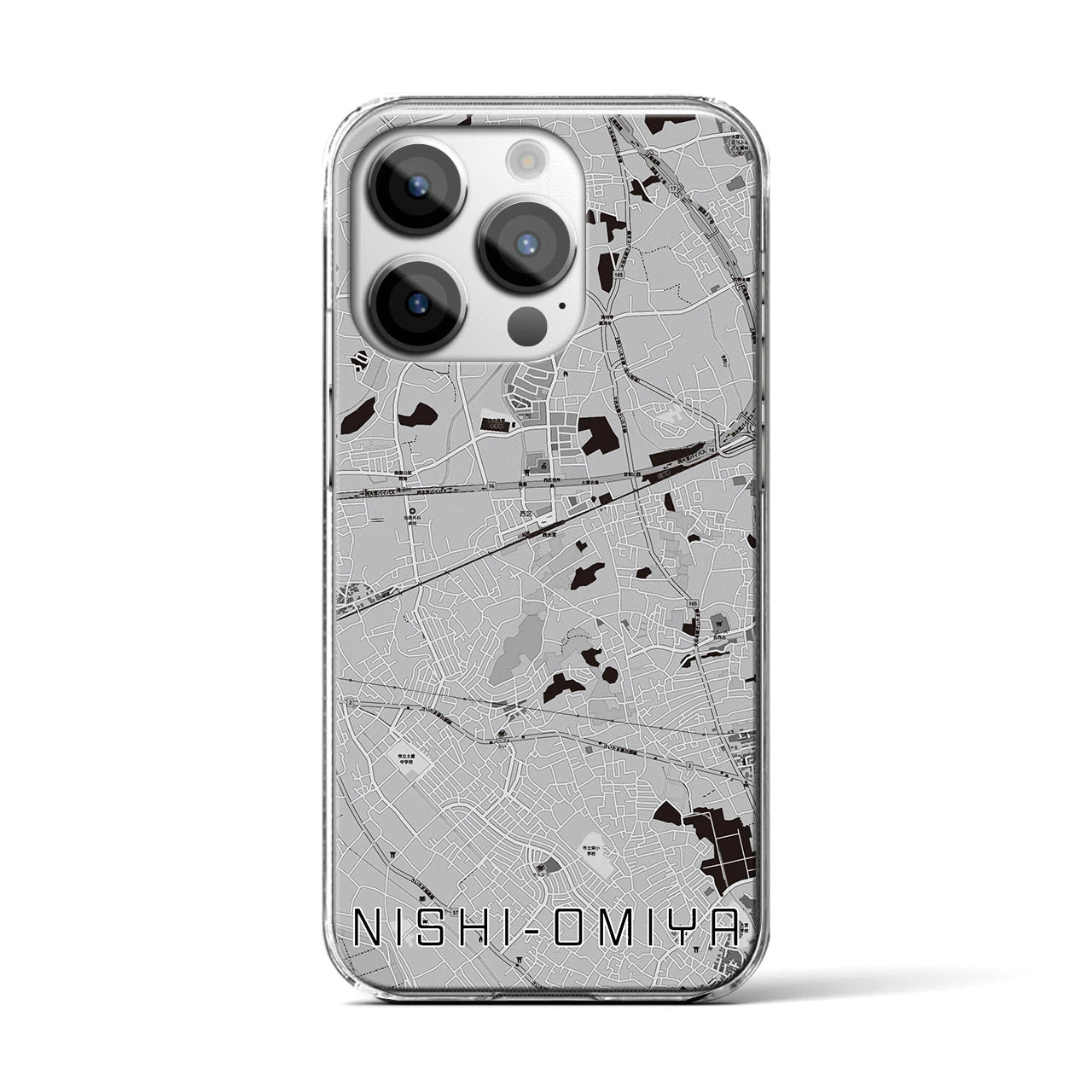 【西大宮(埼玉県)】地図柄iPhoneケース(クリアタイプ)