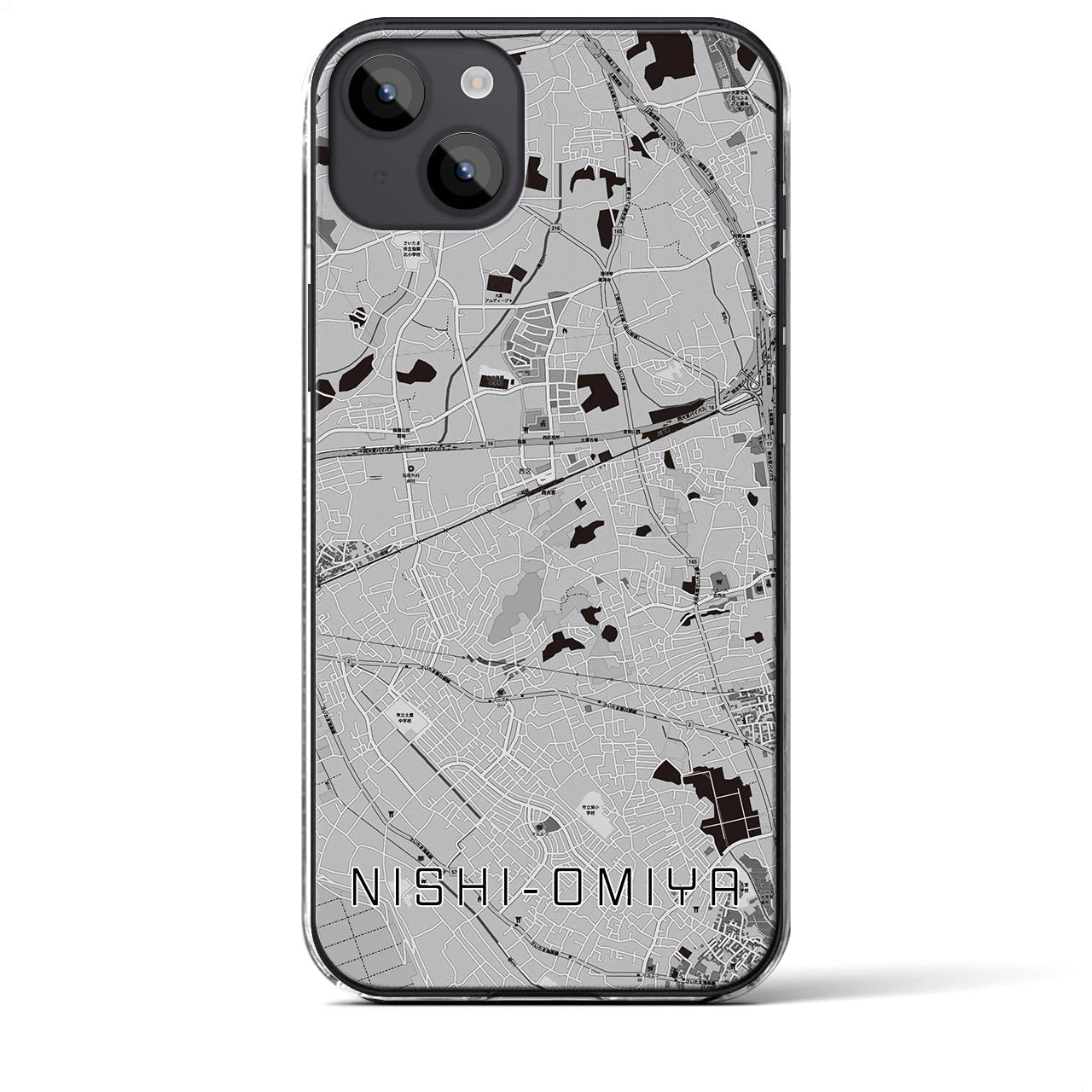 【西大宮(埼玉県)】地図柄iPhoneケース(クリアタイプ)