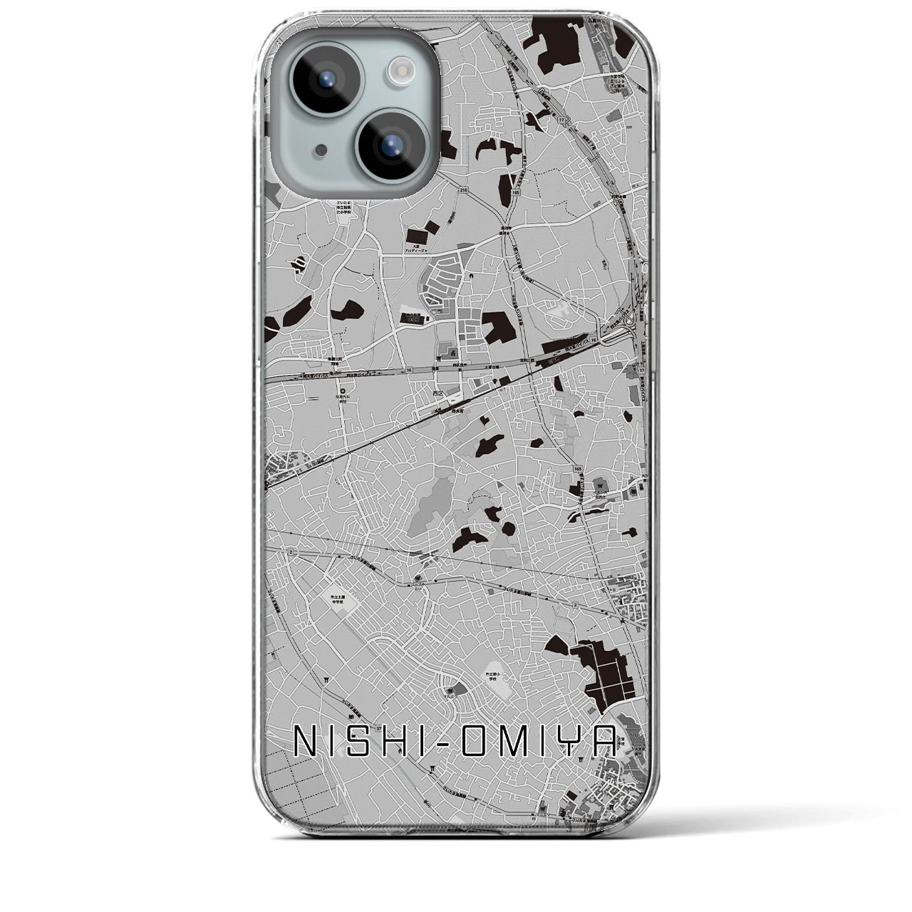 【西大宮(埼玉県)】地図柄iPhoneケース(クリアタイプ)