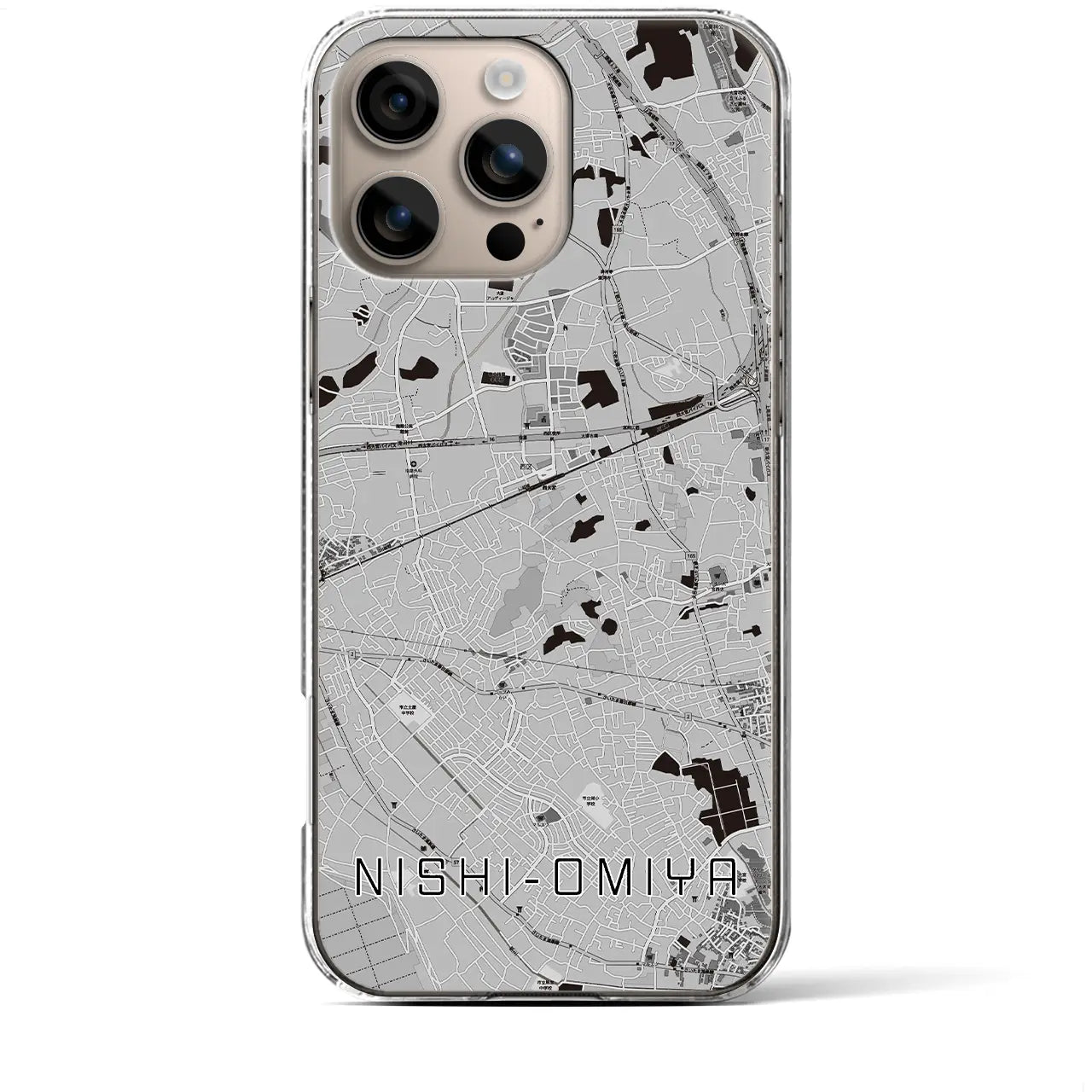 【西大宮(埼玉県)】地図柄iPhoneケース(クリアタイプ)