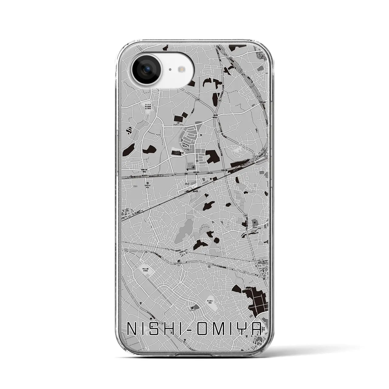 【西大宮(埼玉県)】地図柄iPhoneケース(クリアタイプ)