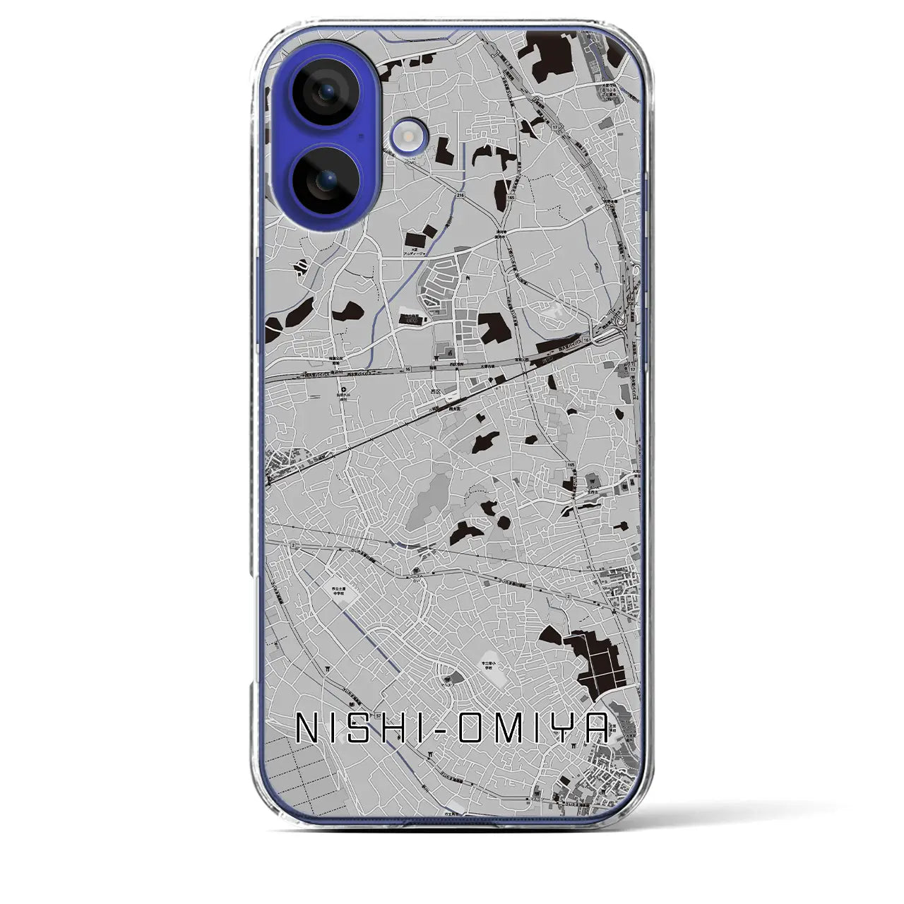 【西大宮(埼玉県)】地図柄iPhoneケース(クリアタイプ)