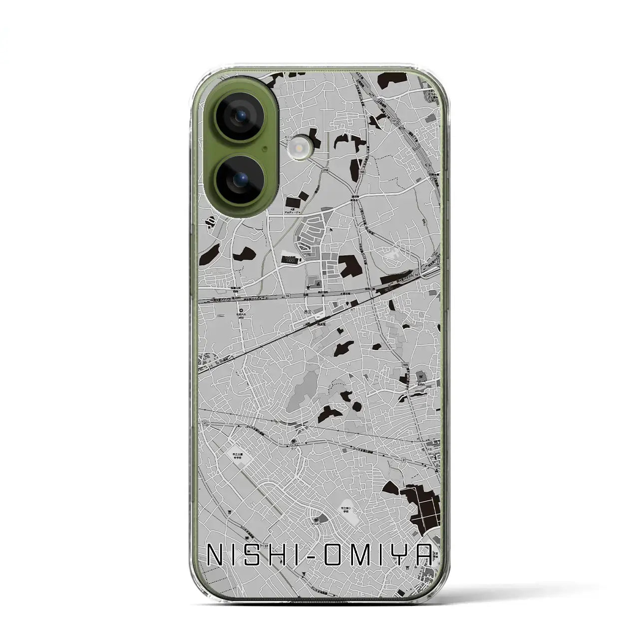 【西大宮(埼玉県)】地図柄iPhoneケース(クリアタイプ)