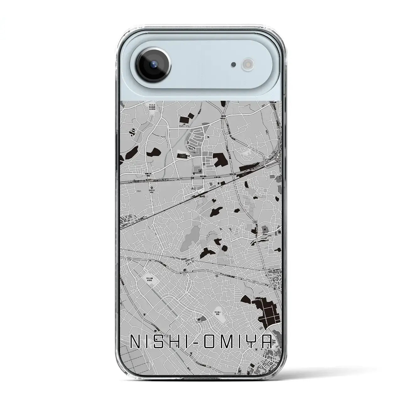 【西大宮(埼玉県)】地図柄iPhoneケース(クリアタイプ)