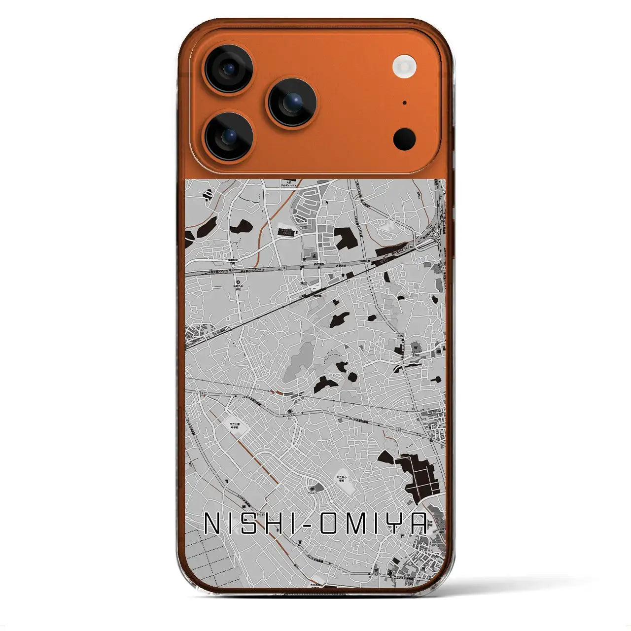 【西大宮(埼玉県)】地図柄iPhoneケース(クリアタイプ)