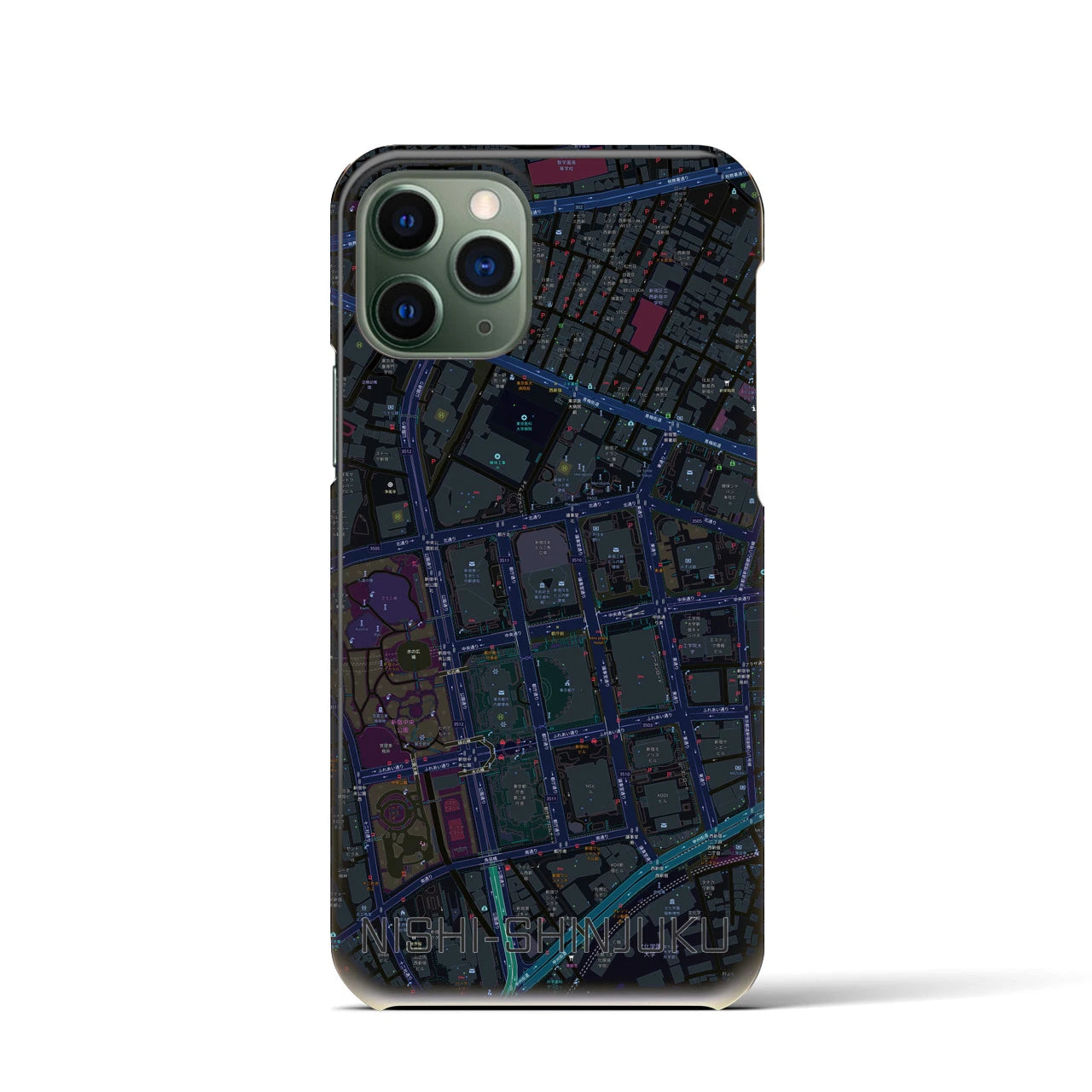 【西新宿(東京都)】地図柄iPhoneケース(バックカバータイプ)