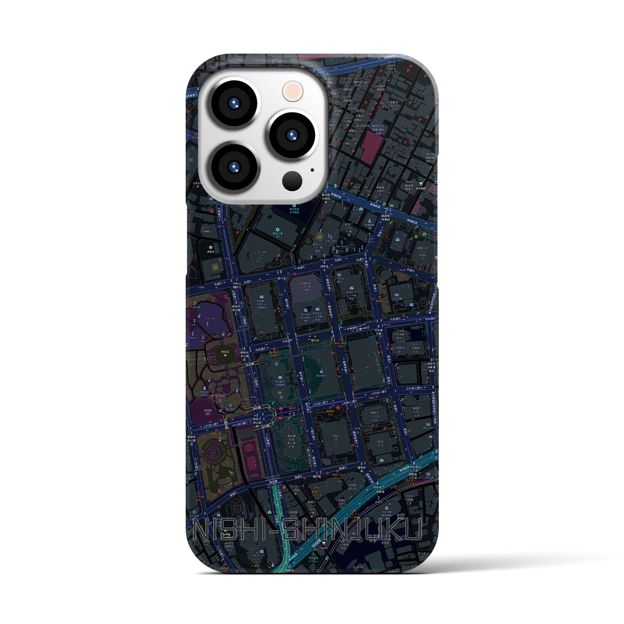 【西新宿(東京都)】地図柄iPhoneケース(バックカバータイプ)