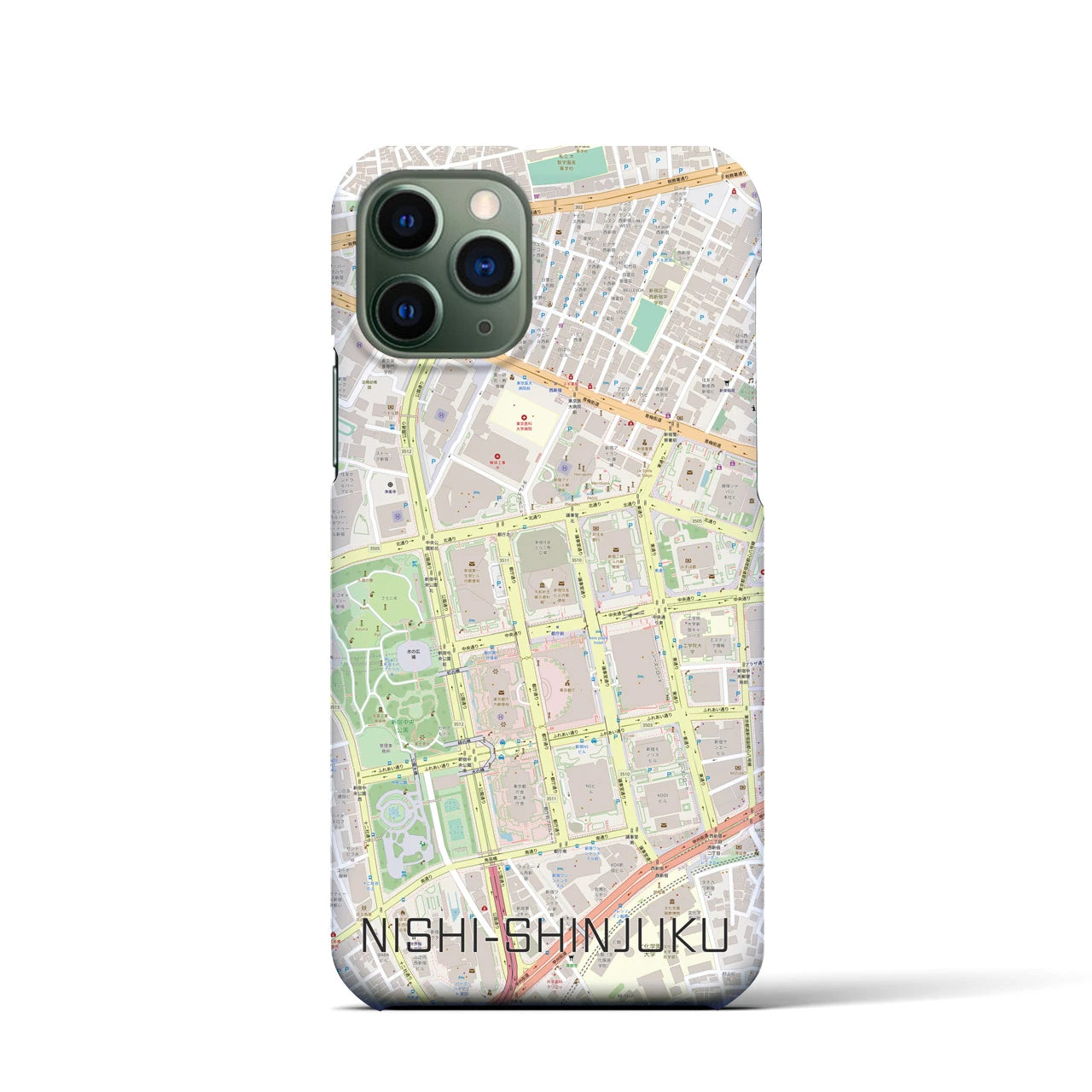 【西新宿(東京都)】地図柄iPhoneケース(バックカバータイプ)