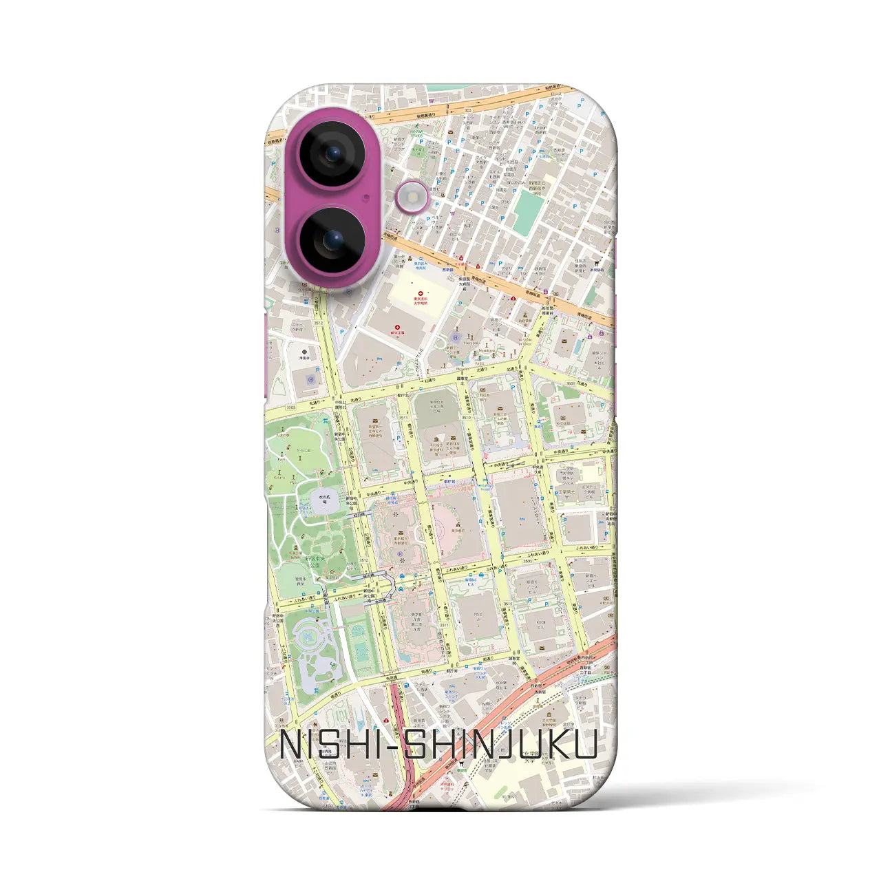 【西新宿(東京都)】地図柄iPhoneケース(バックカバータイプ)
