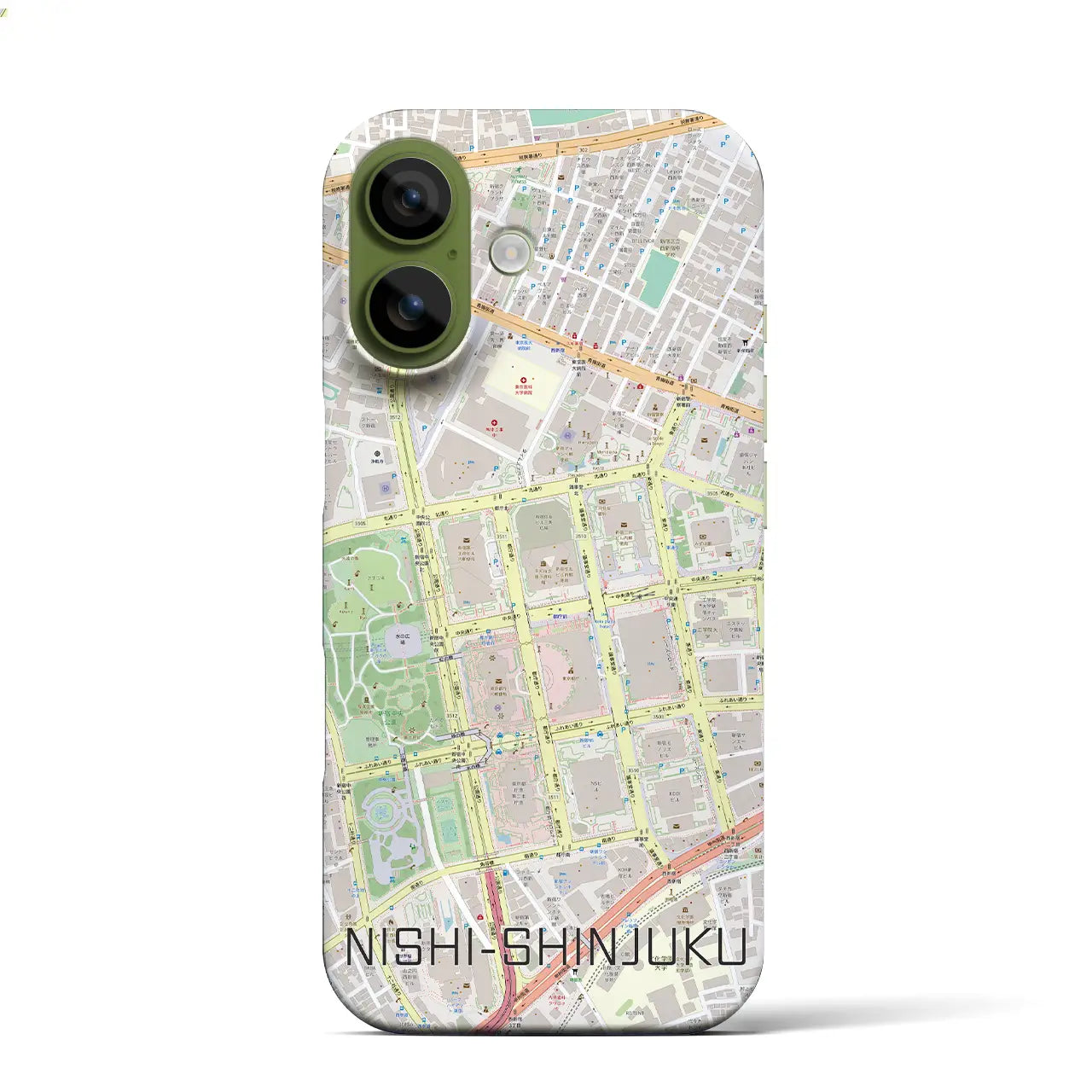 【西新宿(東京都)】地図柄iPhoneケース(バックカバータイプ)