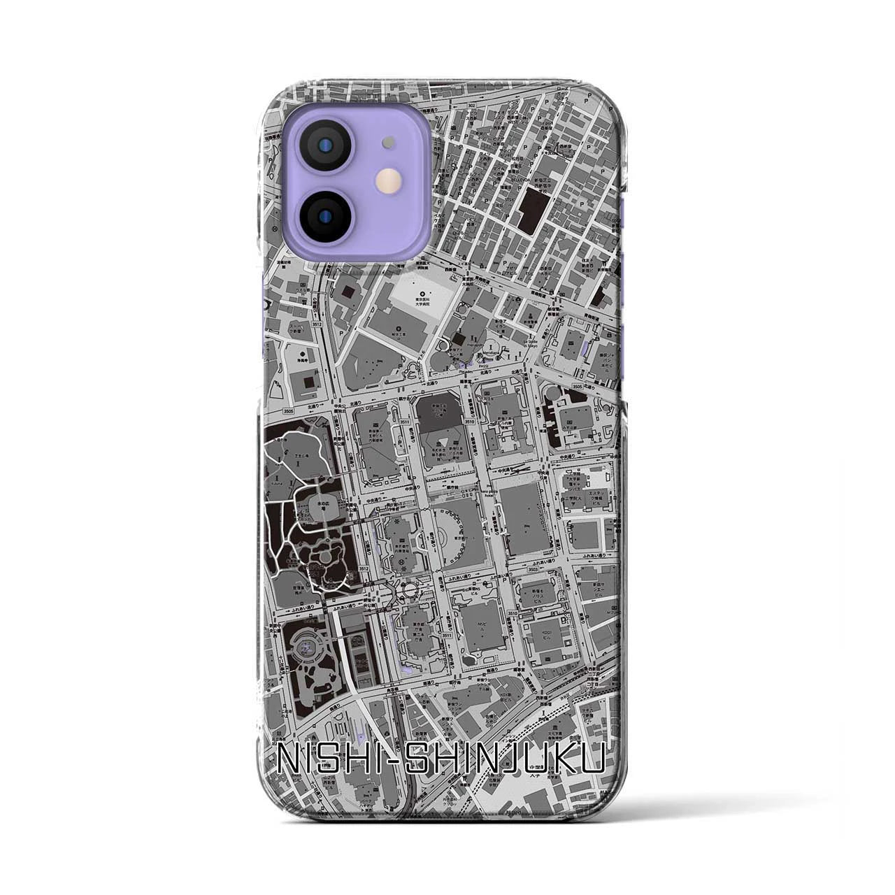 【西新宿(東京都)】地図柄iPhoneケース(クリアタイプ)