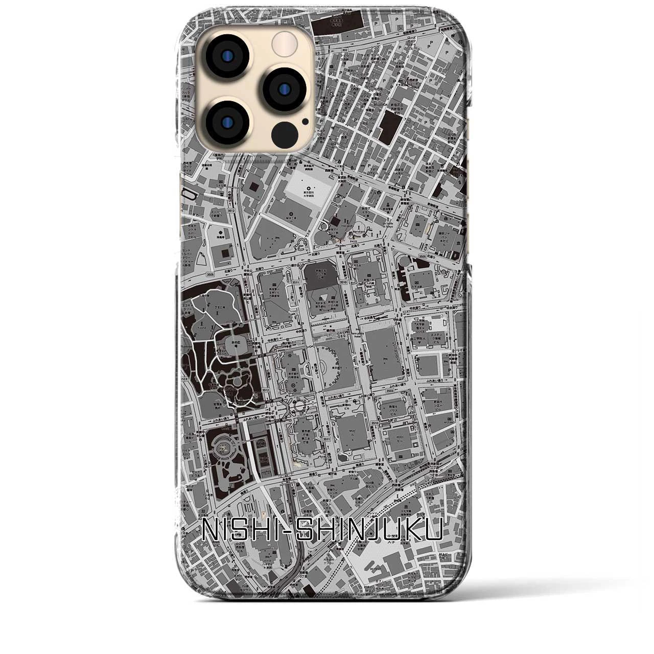【西新宿(東京都)】地図柄iPhoneケース(クリアタイプ)