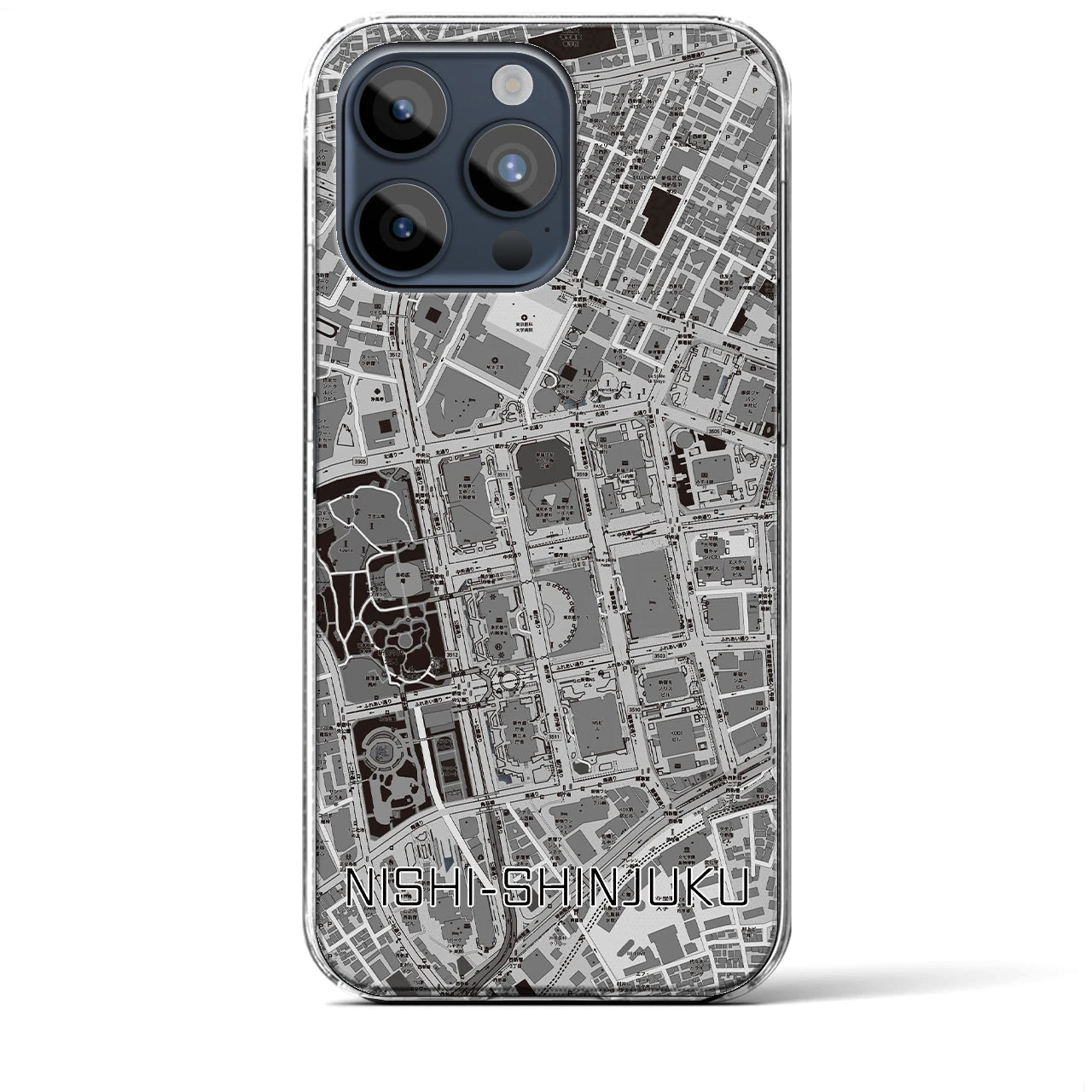 【西新宿(東京都)】地図柄iPhoneケース(クリアタイプ)