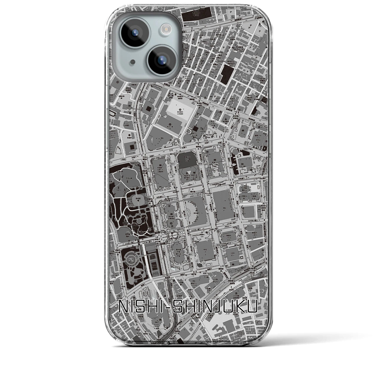 【西新宿(東京都)】地図柄iPhoneケース(クリアタイプ)