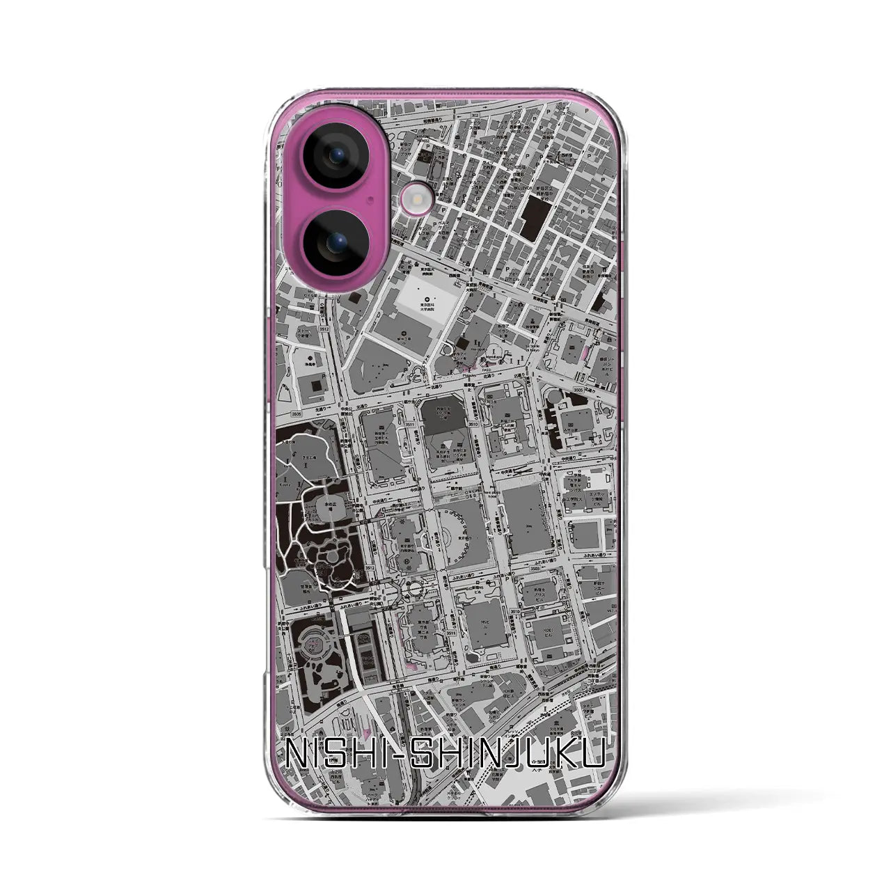 【西新宿(東京都)】地図柄iPhoneケース(クリアタイプ)