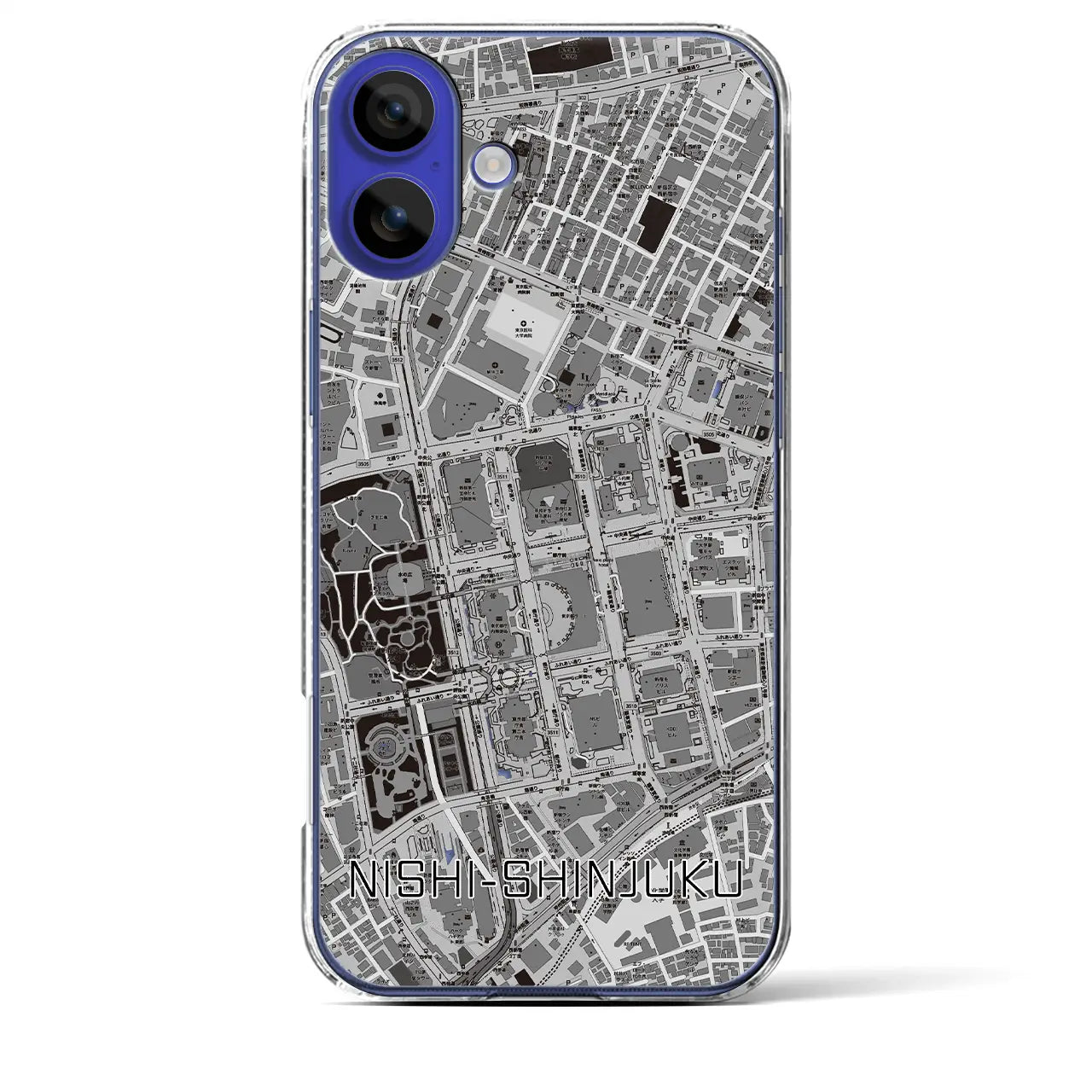 【西新宿(東京都)】地図柄iPhoneケース(クリアタイプ)
