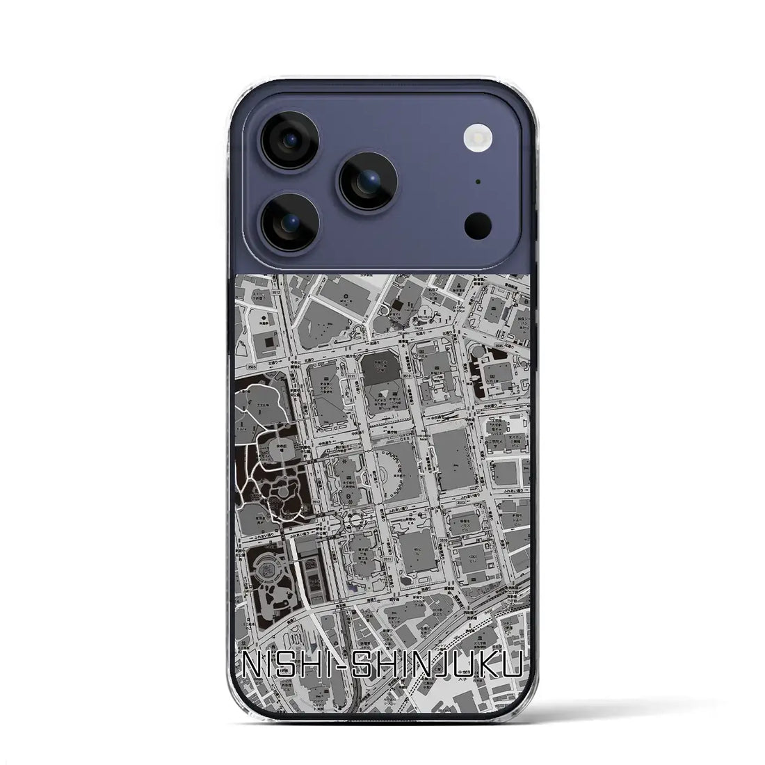 【西新宿(東京都)】地図柄iPhoneケース(クリアタイプ)
