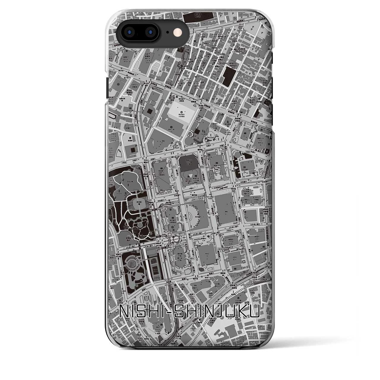 【西新宿(東京都)】地図柄iPhoneケース(クリアタイプ)