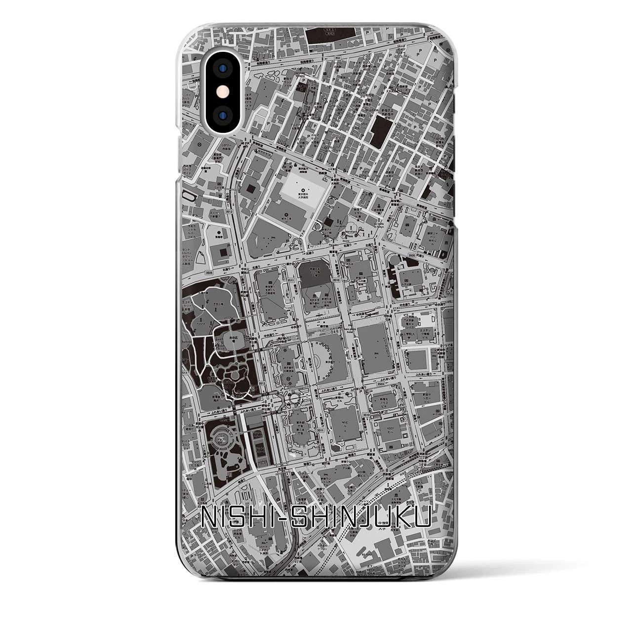 【西新宿(東京都)】地図柄iPhoneケース(クリアタイプ)
