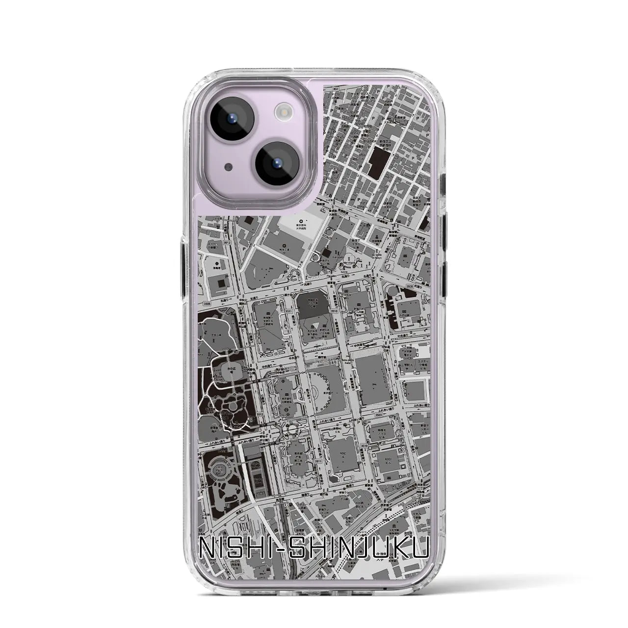 【西新宿(東京都)】地図柄iPhoneケース(MagSafeタイプ)