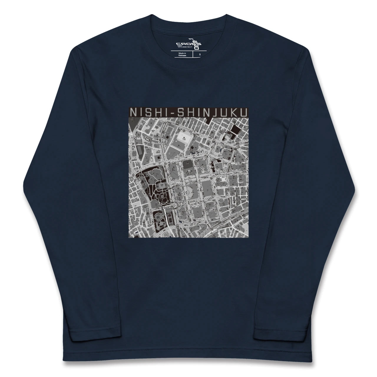 【西新宿(東京都)】地図柄ロングスリーブTシャツ