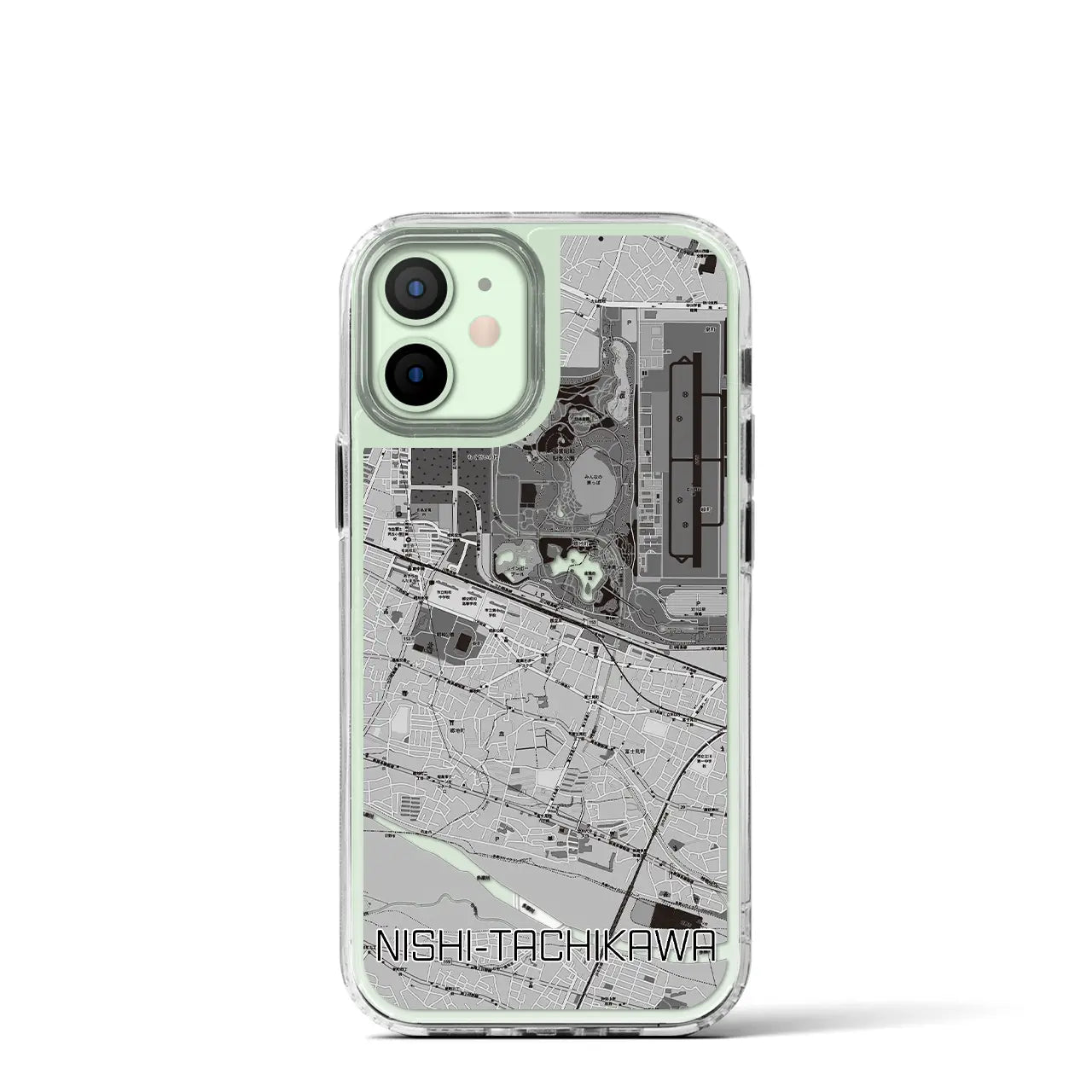 【西立川(東京都)】地図柄iPhoneケース(MagSafeタイプ)