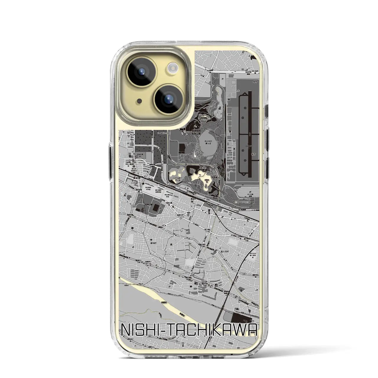 【西立川(東京都)】地図柄iPhoneケース(MagSafeタイプ)
