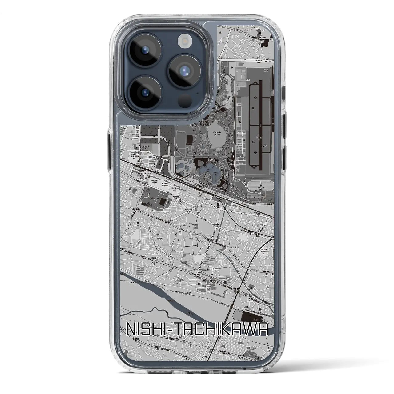 【西立川(東京都)】地図柄iPhoneケース(MagSafeタイプ)