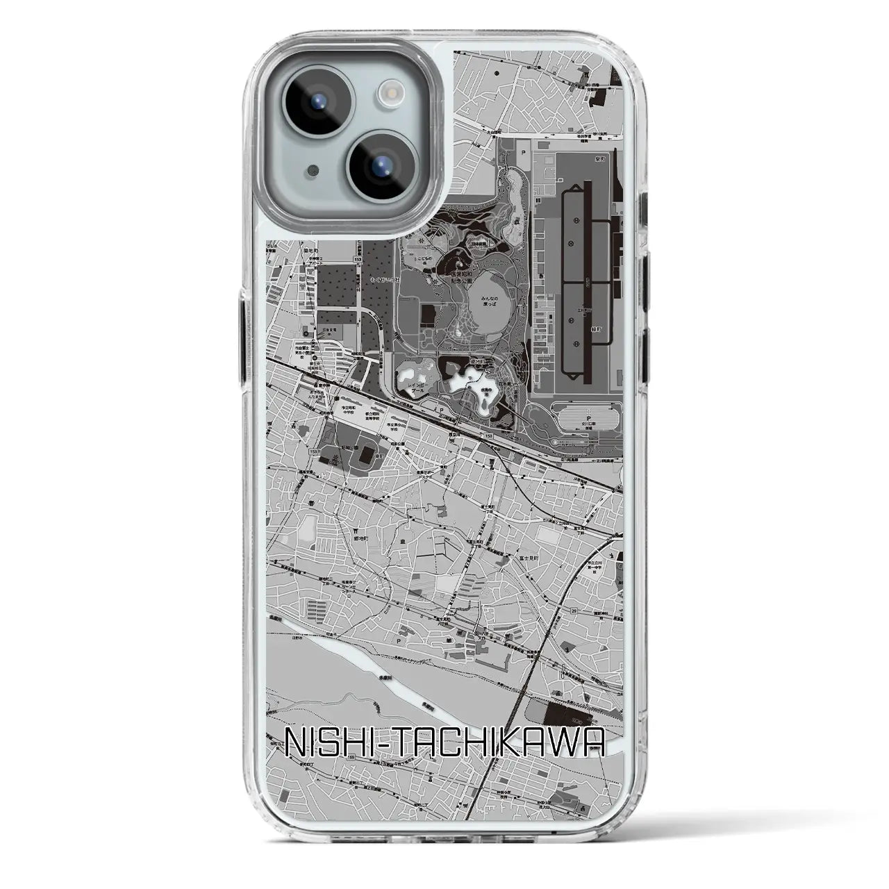 【西立川(東京都)】地図柄iPhoneケース(MagSafeタイプ)