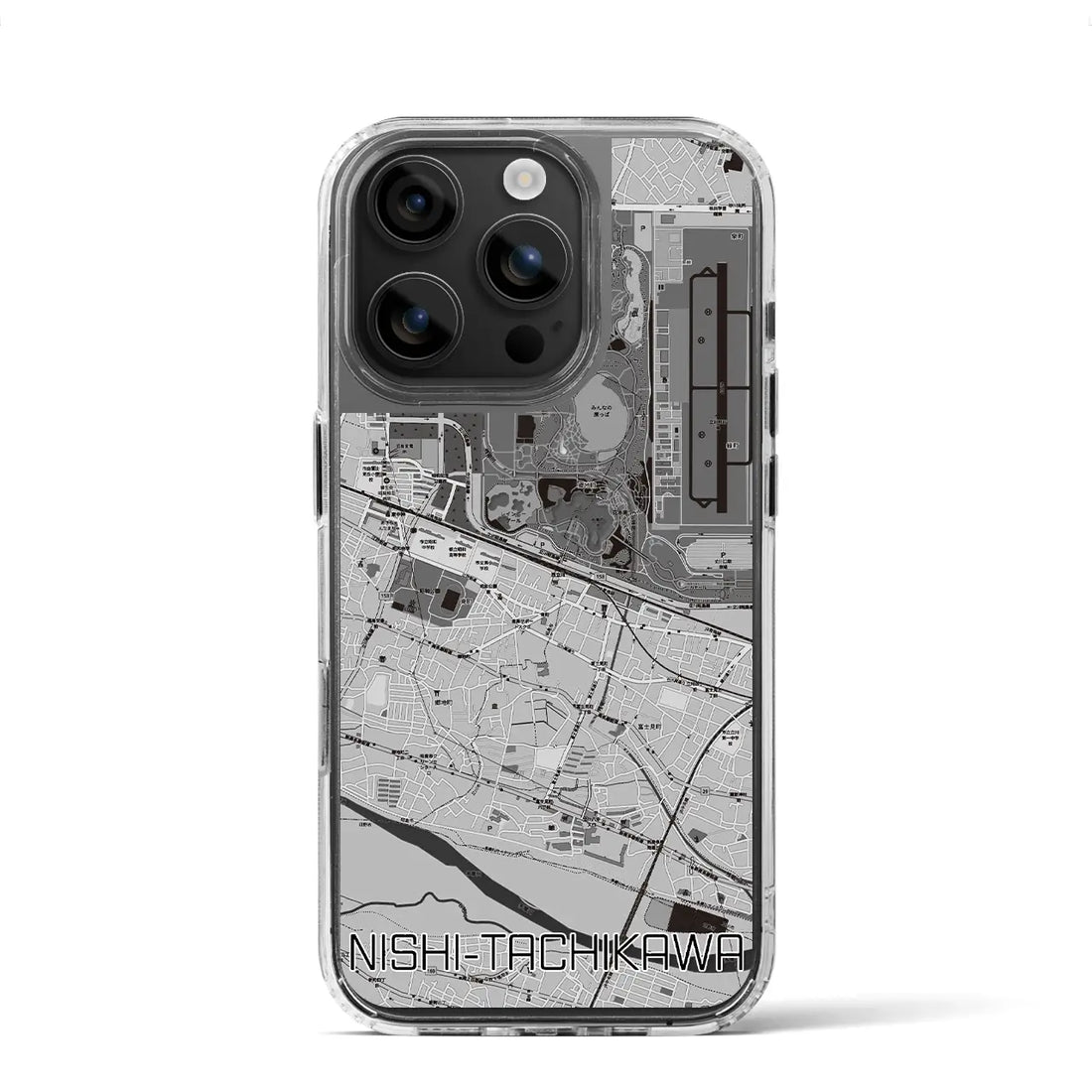 【西立川(東京都)】地図柄iPhoneケース(MagSafeタイプ)