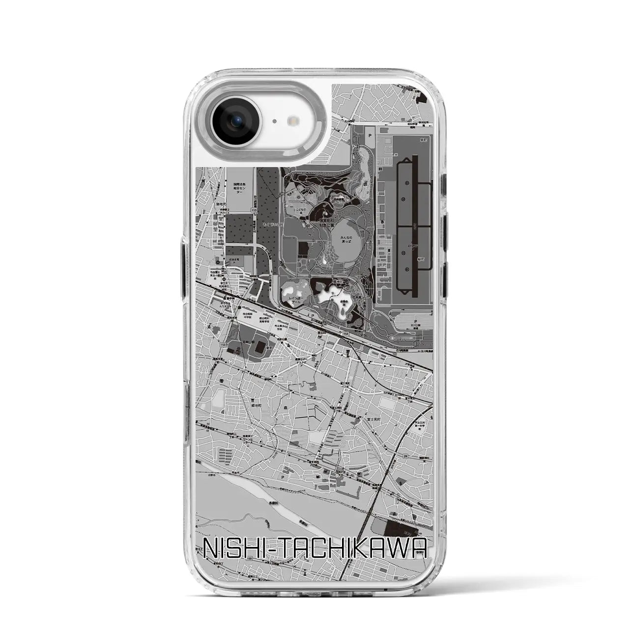 【西立川(東京都)】地図柄iPhoneケース(MagSafeタイプ)