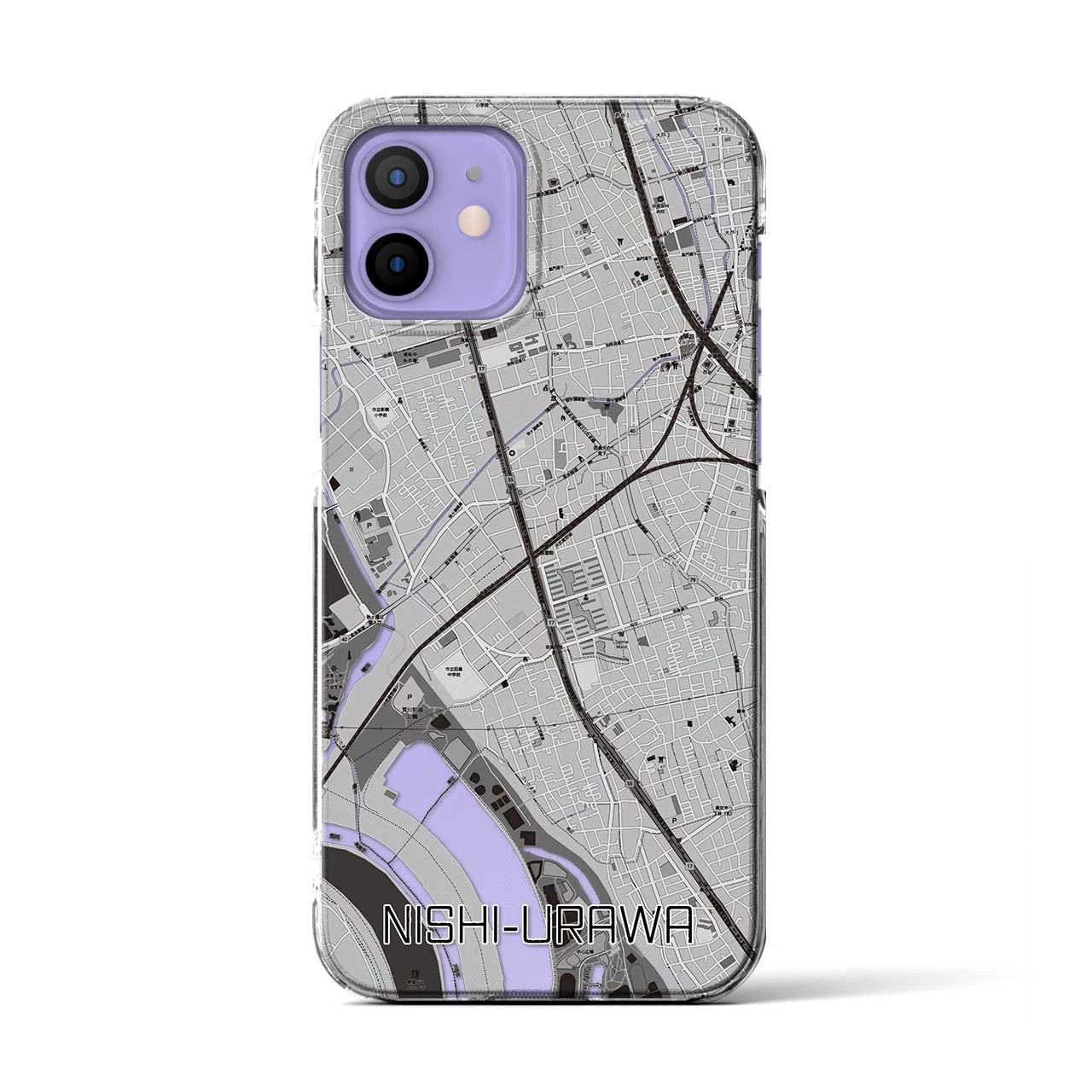 【西浦和(埼玉県)】地図柄iPhoneケース(クリアタイプ)