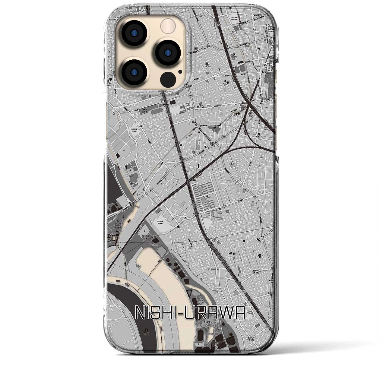【西浦和(埼玉県)】地図柄iPhoneケース(クリアタイプ)