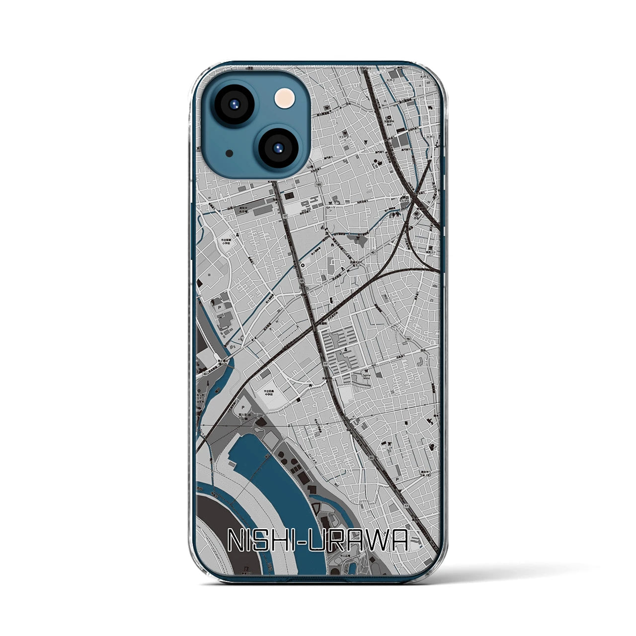 【西浦和(埼玉県)】地図柄iPhoneケース(クリアタイプ)