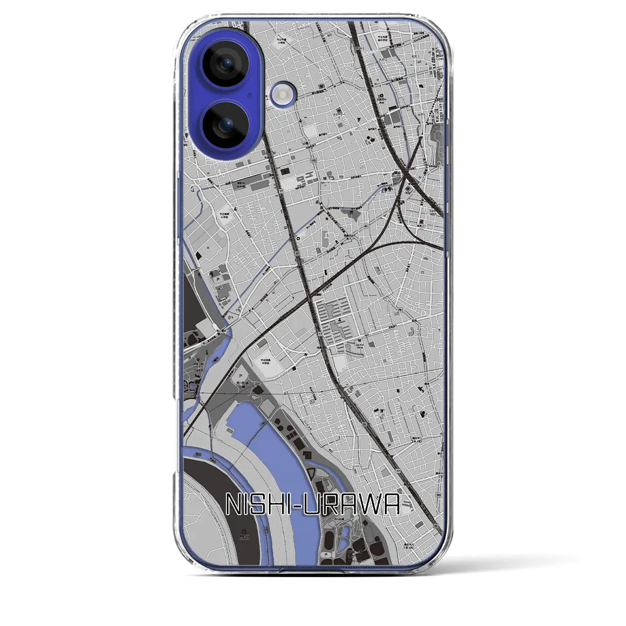 【西浦和(埼玉県)】地図柄iPhoneケース(クリアタイプ)