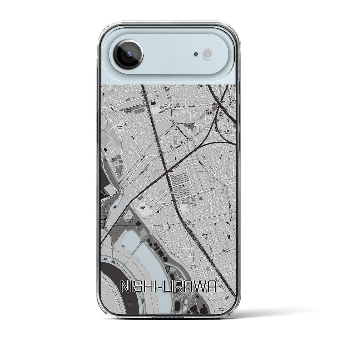【西浦和(埼玉県)】地図柄iPhoneケース(クリアタイプ)