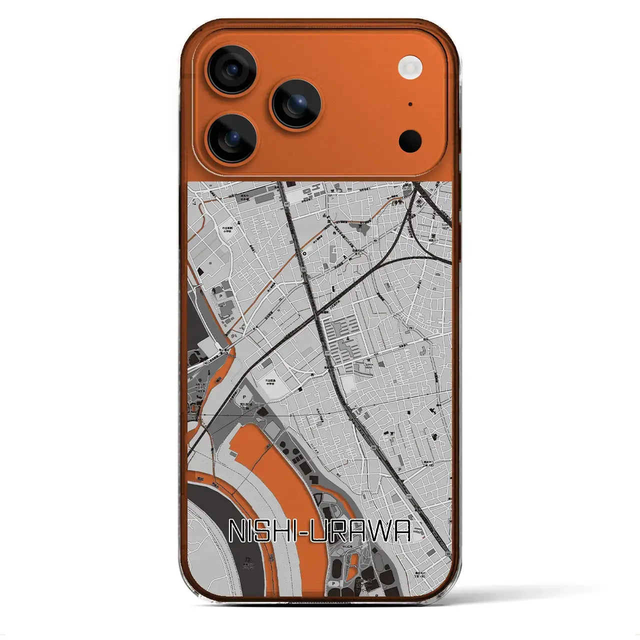 【西浦和(埼玉県)】地図柄iPhoneケース(クリアタイプ)