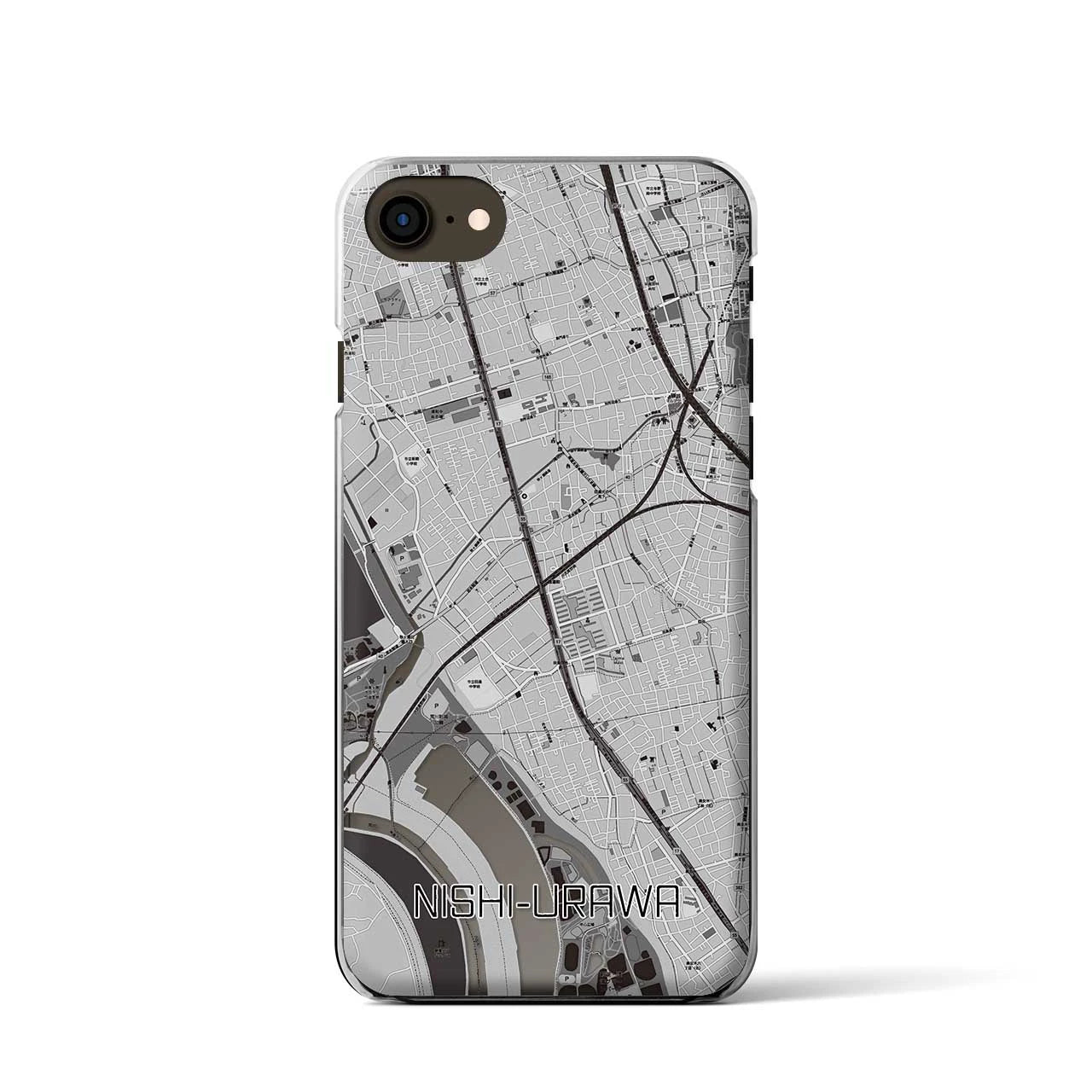 【西浦和(埼玉県)】地図柄iPhoneケース(クリアタイプ)