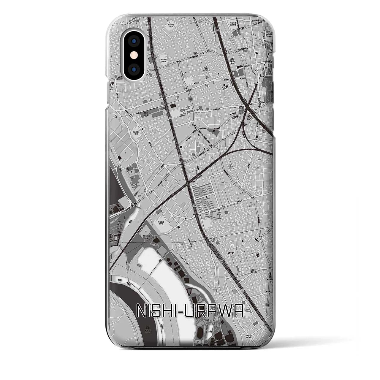 【西浦和(埼玉県)】地図柄iPhoneケース(クリアタイプ)