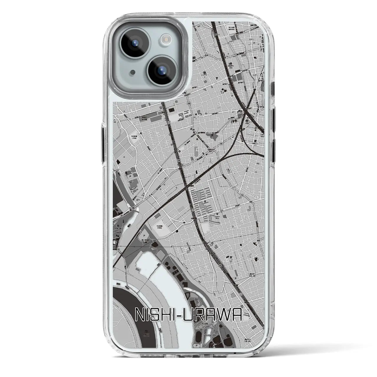 【西浦和(埼玉県)】地図柄iPhoneケース(MagSafeタイプ)