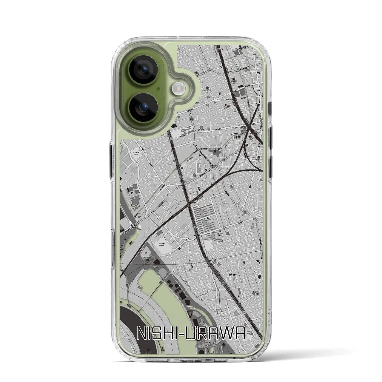 【西浦和(埼玉県)】地図柄iPhoneケース(MagSafeタイプ)